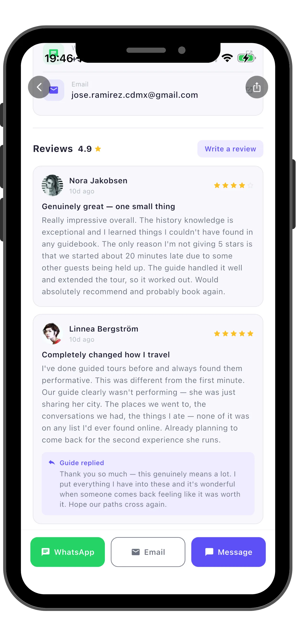 Build reputation with traveler reviews